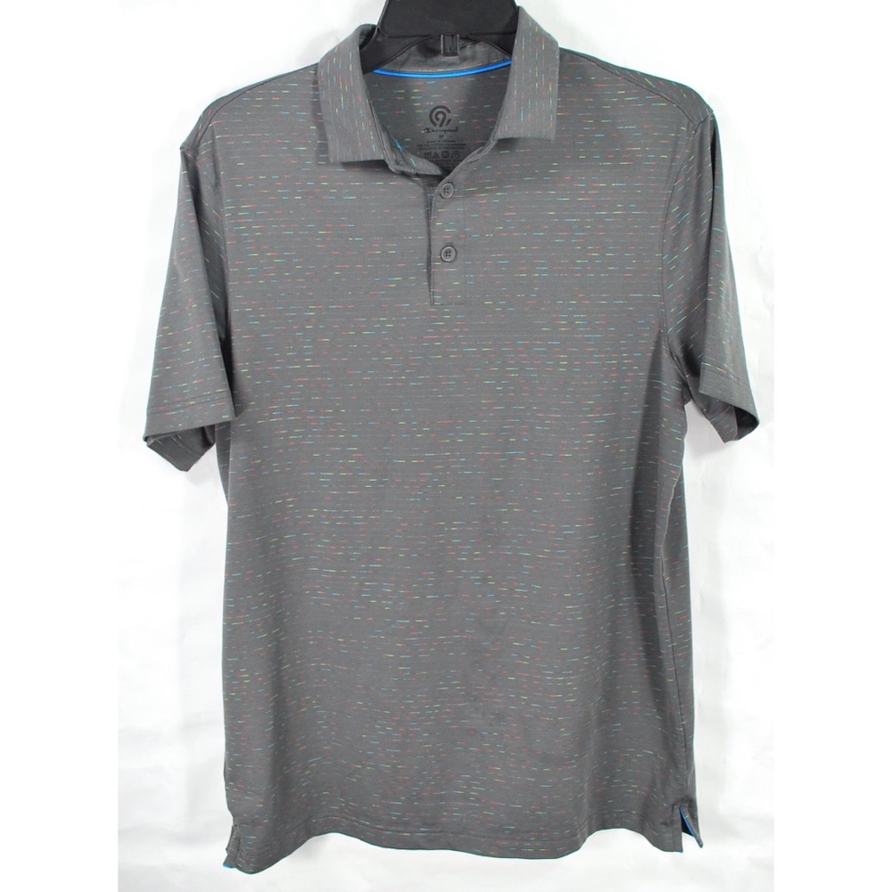 Champion Gray Multicolor Golf Polo Shirt